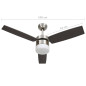 Ventilateur de plafond lampe et télécommande 108cm Marron foncé