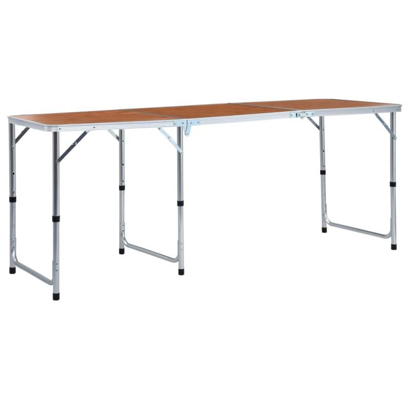 Table pliable de camping Aluminium 180x60 cm