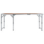 Table pliable de camping Aluminium 180x60 cm