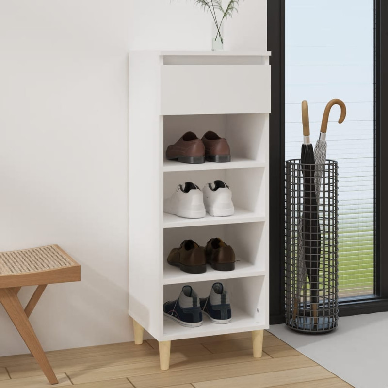 Armoire à chaussures Blanc 40x36x105 cm Bois d ingénierie