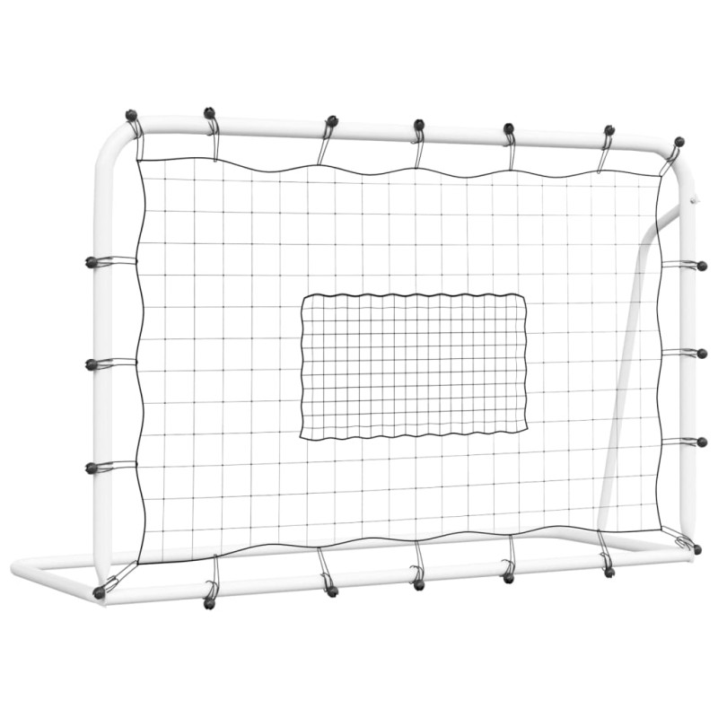 Filet de rebond de football blanc noir 184x61x123 cm acier PE