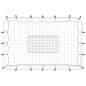 Filet de rebond de football blanc noir 184x61x123 cm acier PE