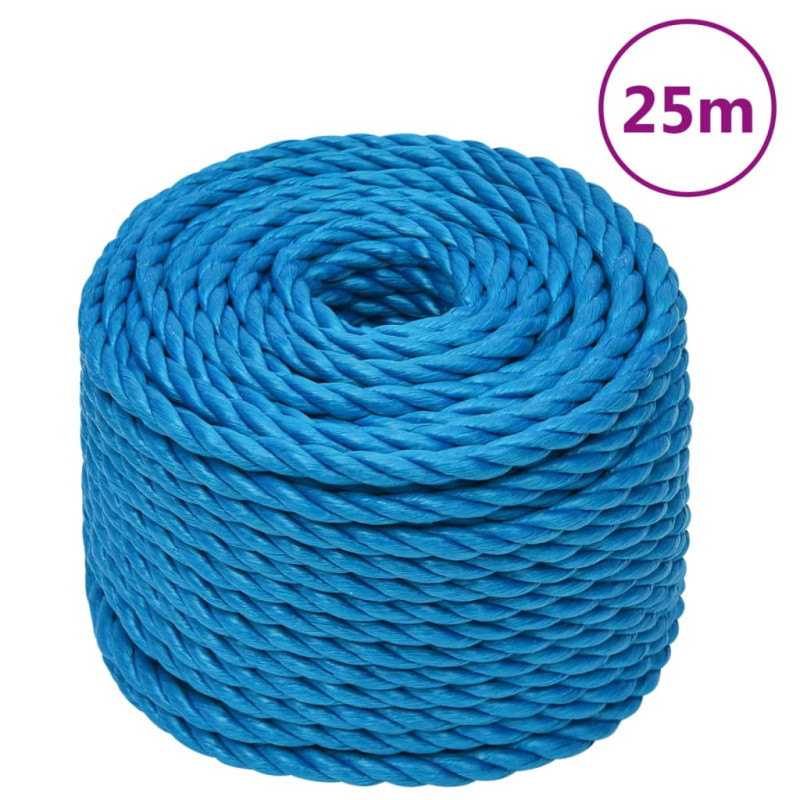 Corde de travail Bleu 14 mm 25 m Polypropylène