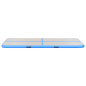 Tapis gonflable de gymnastique avec pompe 500x100x10cm PVC Bleu