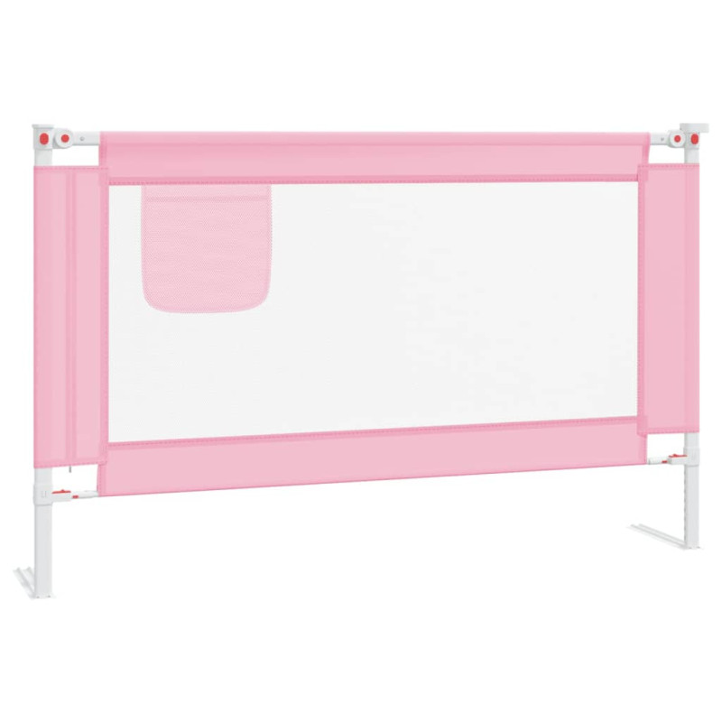 Barrière de sécurité de lit d enfant Rose 120x25 cm Tissu