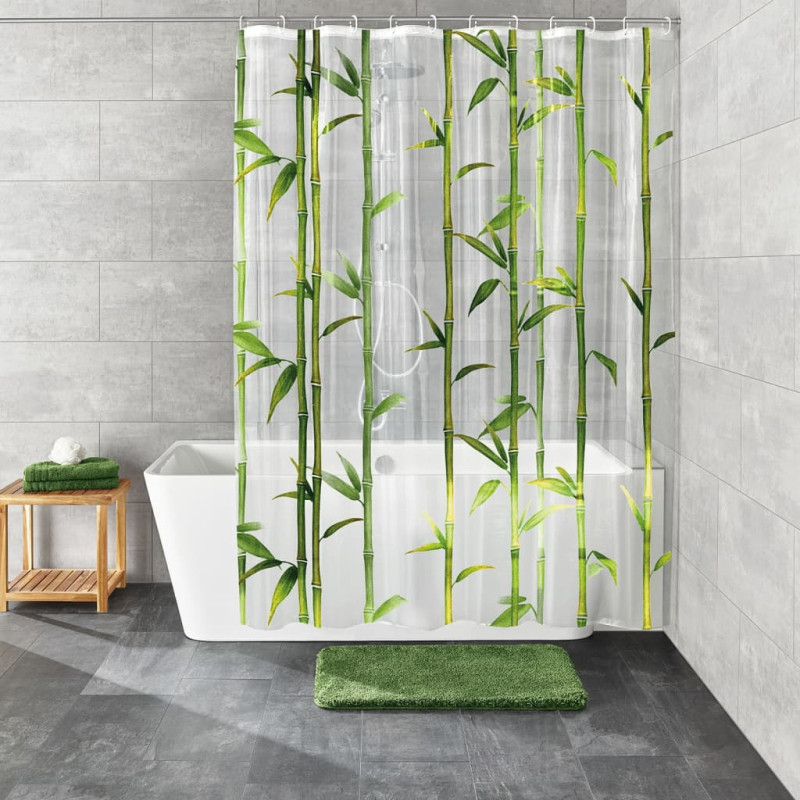 Kleine Wolke Rideau de douche Bamboo 180x200 cm Vert