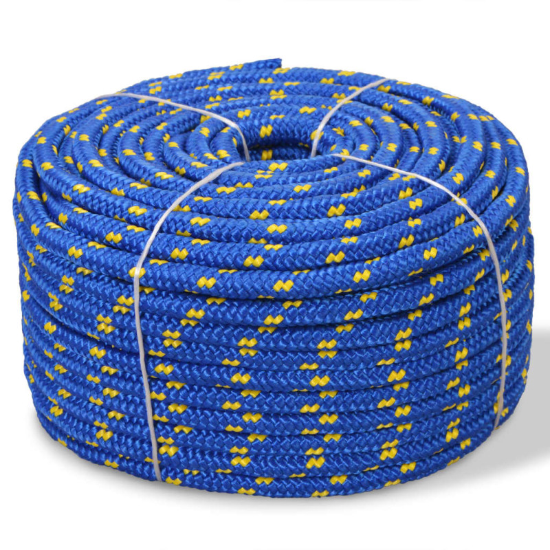 Corde de bateau Polypropylène 6 mm 100 m Bleu