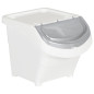 Poubelles empilables avec couvercles 3 pcs blanc PP 78 L