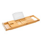 HI Plateau de bain réglable bambou (70 105)x22x4 cm