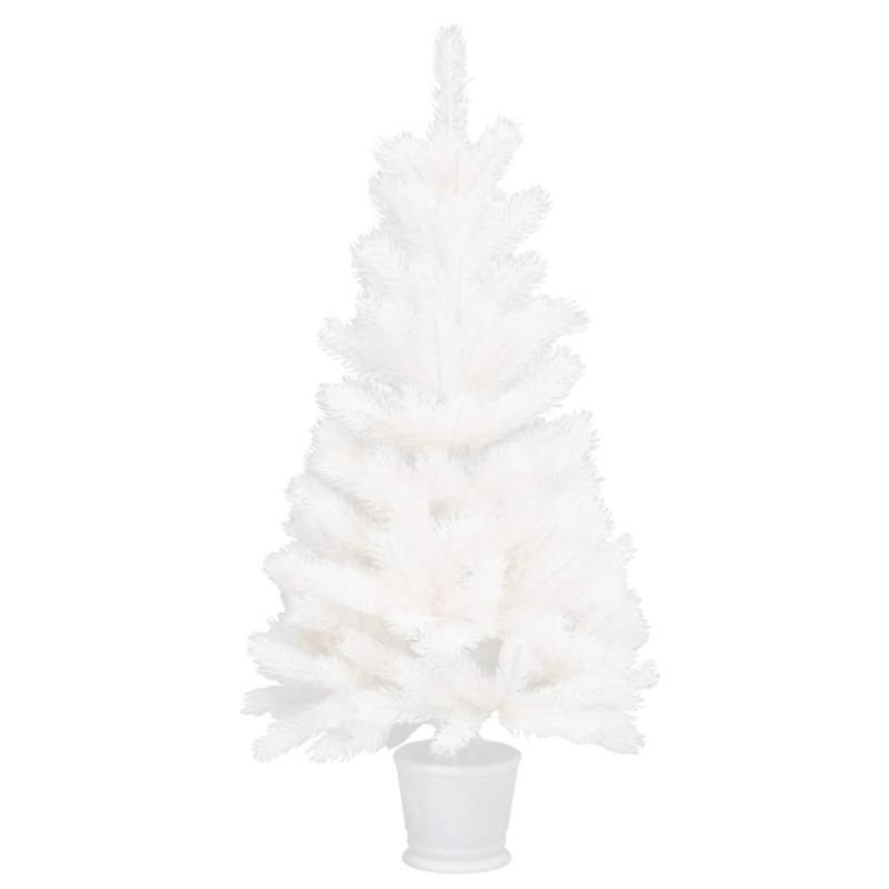 Arbre de Noël artificiel aiguilles réalistes blanc 90 cm