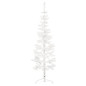 Demi sapin de Noël artificiel mince avec support Blanc 120 cm