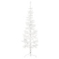 Demi sapin de Noël artificiel mince avec support Blanc 180 cm