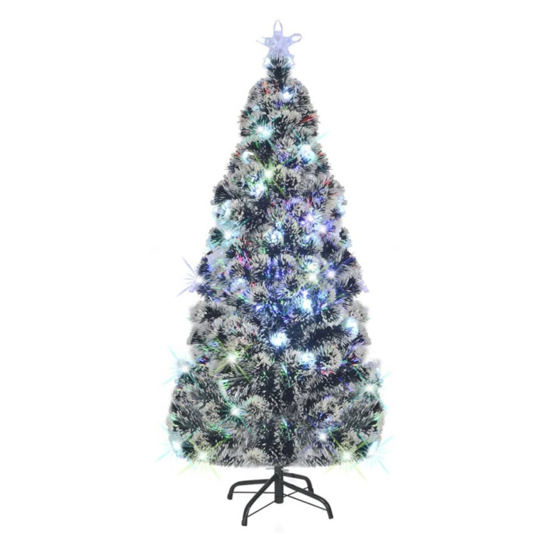 Arbre de Noël pré éclairé avec support 180 cm fibre optique