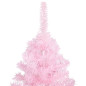 Arbre de Noël artificiel pré éclairé et boules rose 120 cm PVC