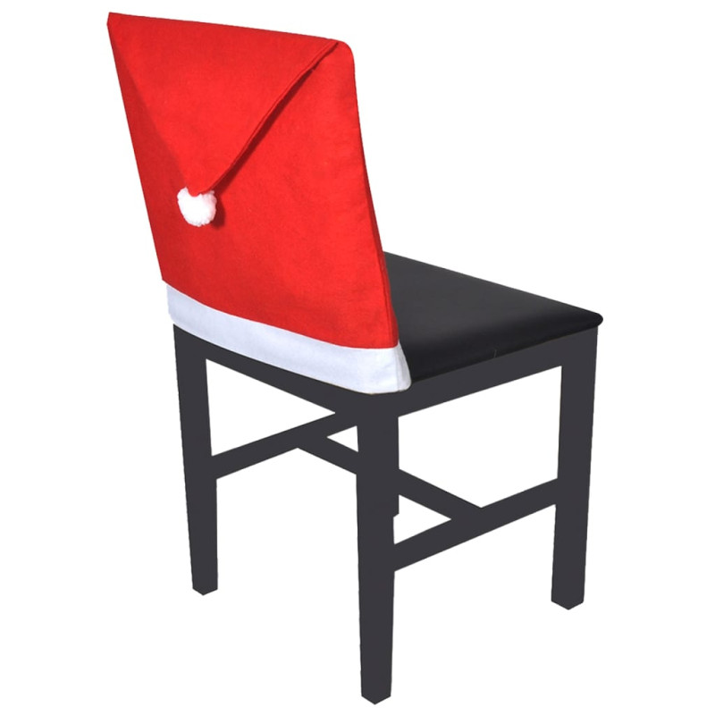 Housses de dossier de chaise 6 pcs Bonnet de Père Noël