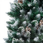 Arbre de Noël artificiel pré éclairé boules pommes de pin 180cm