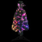 Arbre de Noël artificiel mince et support 64 cm fibre optique