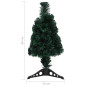 Arbre de Noël artificiel mince et support 64 cm fibre optique