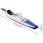 Kayak gonflable bleu 375x72x31 cm polyester