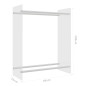 Portant de bois chauffage Transparent 80x35x100 cm Verre trempé