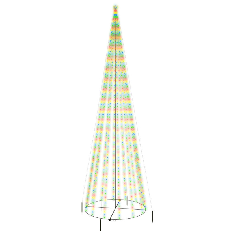 Arbre de Noël cône 1134 LED Colorées 230x800 cm