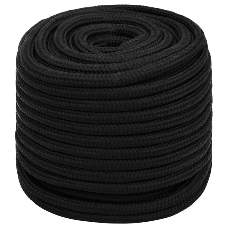 Corde de travail Noir 18 mm 100 m Polyester