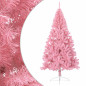 Demi sapin de Noël artificiel avec support Rose 240 cm PVC