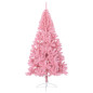 Demi sapin de Noël artificiel avec support Rose 240 cm PVC