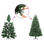 Demi sapin de Noël artificiel avec support Rose 240 cm PVC