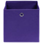 Boîtes de rangement 10 pcs Tissu intissé 28x28x28 cm Violet