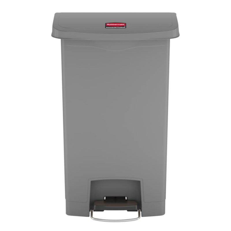 Rubbermaid Poubelle à pédale Slim Jim 50 L Gris