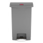 Rubbermaid Poubelle à pédale Slim Jim 50 L Gris