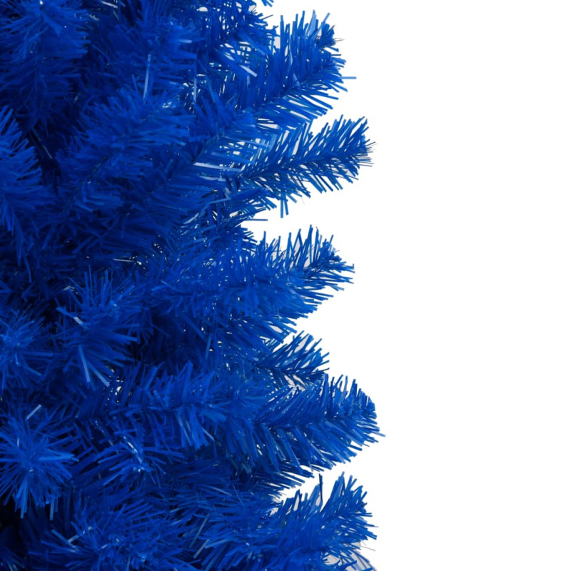 Arbre de Noël artificiel pré éclairé et boules bleu 150 cm PVC