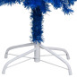 Arbre de Noël artificiel pré éclairé et boules bleu 150 cm PVC