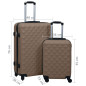 Ensemble de valises rigides 2 pcs Marron ABS