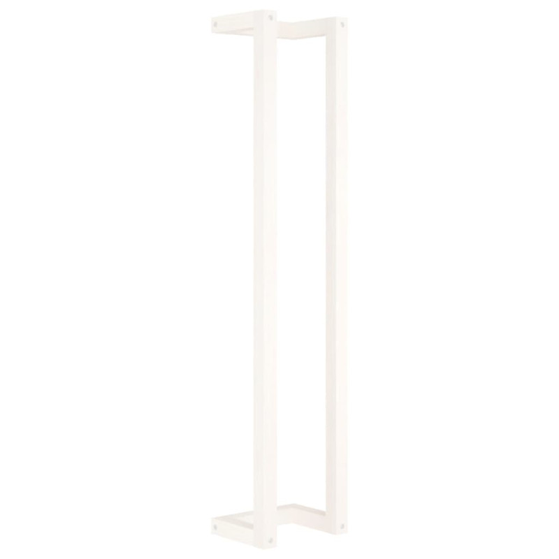 Porte serviette Blanc 23x18x110 cm Bois de pin massif