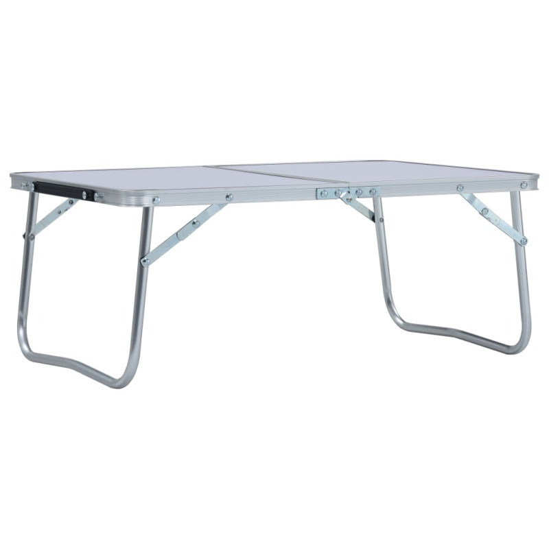 Table pliable de camping Blanc Aluminium 60x40 cm