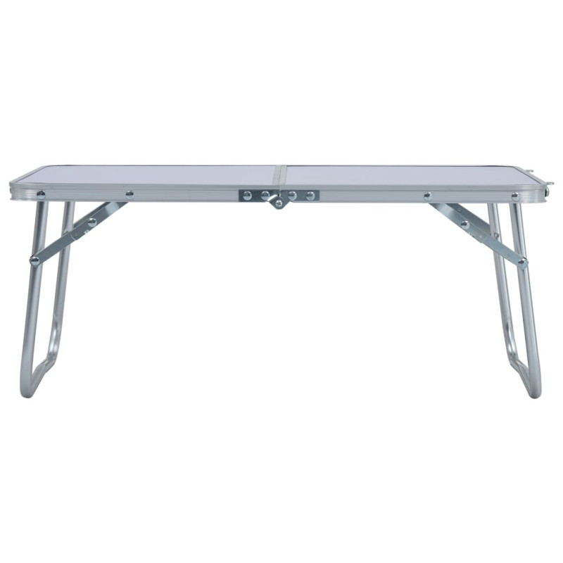 Table pliable de camping Blanc Aluminium 60x40 cm