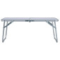 Table pliable de camping Blanc Aluminium 60x40 cm