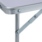 Table pliable de camping Blanc Aluminium 60x40 cm