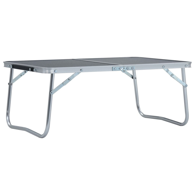 Table pliable de camping Gris Aluminium 60x40 cm