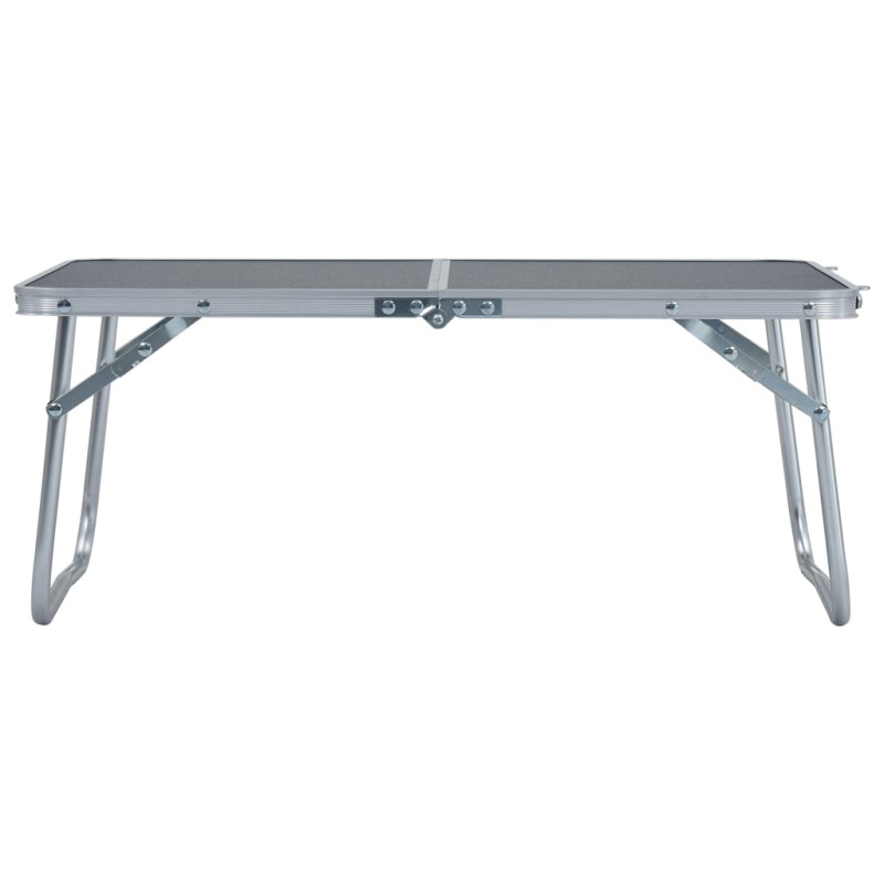 Table pliable de camping Gris Aluminium 60x40 cm