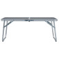 Table pliable de camping Gris Aluminium 60x40 cm