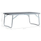 Table pliable de camping Gris Aluminium 60x40 cm