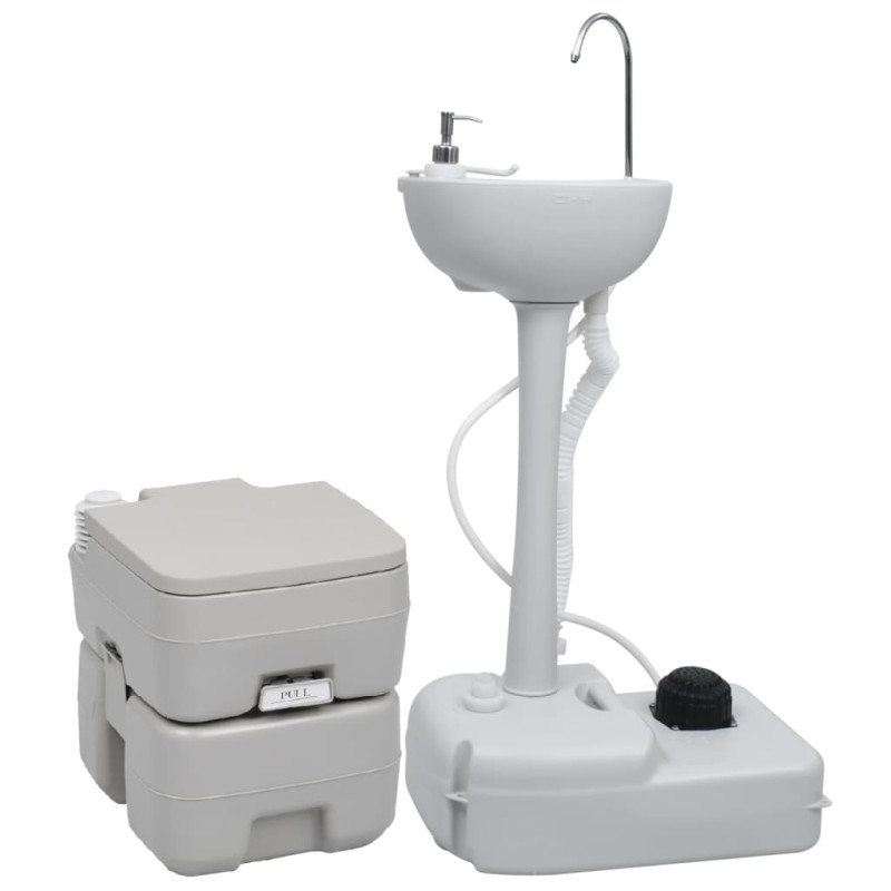 Ensemble de toilette et support de lavage des mains de camping