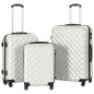 Valise rigide 3 pcs Argenté brillant ABS