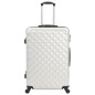 Valise rigide 3 pcs Argenté brillant ABS