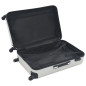 Valise rigide 3 pcs Argenté brillant ABS