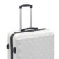 Valise rigide 3 pcs Argenté brillant ABS