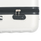 Valise rigide 3 pcs Argenté brillant ABS